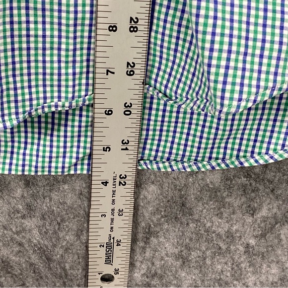 Ralph Lauren Mens Purple/Green/White Pin Check BLAKE Short Sleeve Button Down XL - Picture 7 of 8